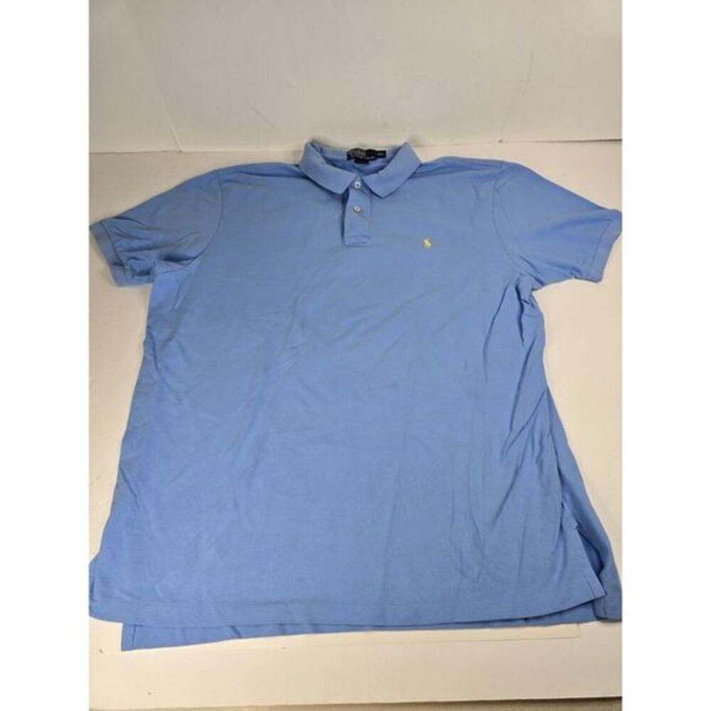 Vintage Polo‎ Ralph Lauren Shirt Mens 2XL XXL Blue 100% Cotton Golf 80s 90s Y2K